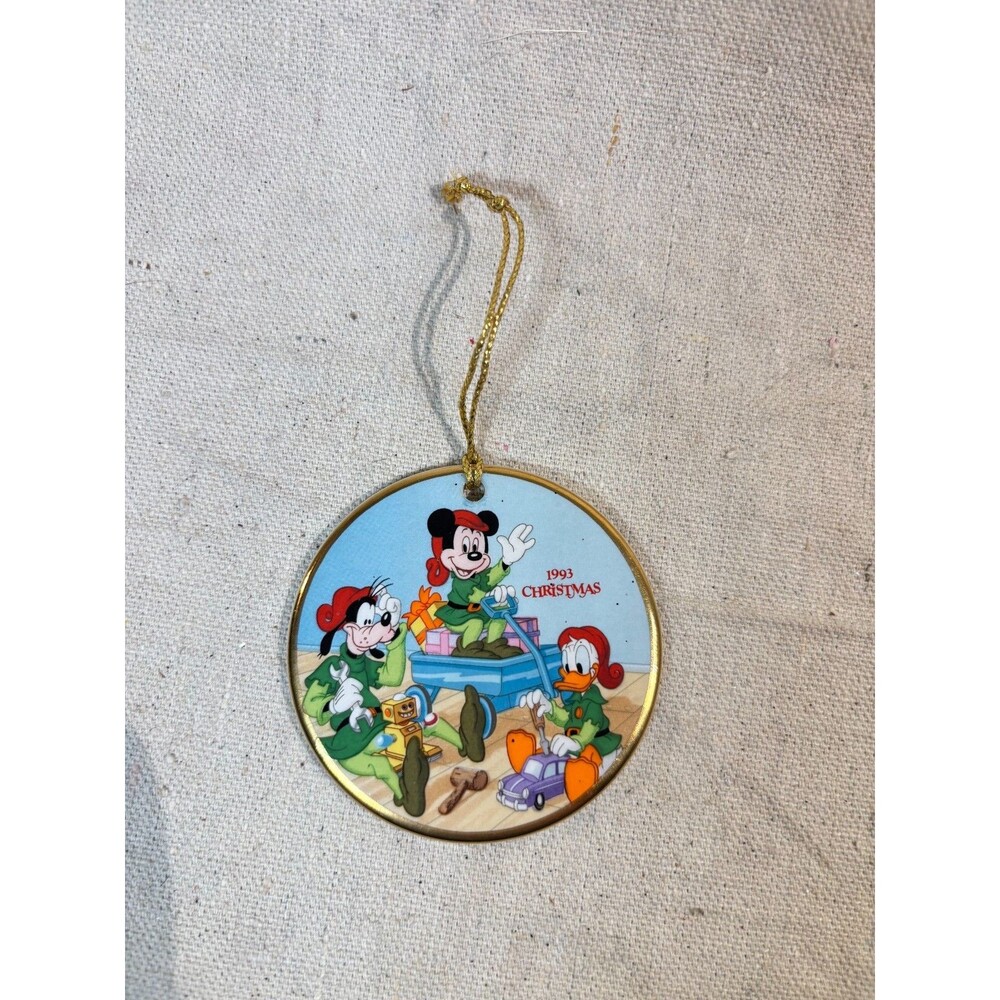 1993 Disney Christmas Ornament Groiler Collectables “Santa's Workshop” Mickey